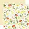 Carta Bella Paper - Welcome Home Collection - 12 x 12 Double Sided Paper - Gather Flowers