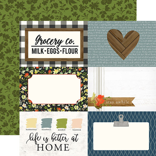 Carta Bella Paper - Welcome Home Collection - 12 x 12 Double Sided Paper - 4 x 6 Journaling Cards