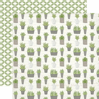 Carta Bella Paper - Welcome Home Collection - 12 x 12 Double Sided Paper - Herb Garden