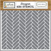 Carta Bella Paper - Welcome Home Collection - 6 x 6 Stencil - Chevron Tiles