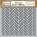 Carta Bella Paper - Welcome Home Collection - 6 x 6 Stencil - Chevron Tiles