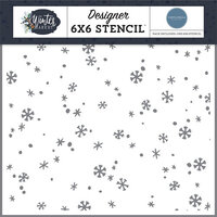 Carta Bella Paper - Winter Market Collection - 6 x 6 Stencil - Snow Days