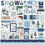 Carta Bella Paper - Wintertime Collection - Christmas - 12 x 12 Cardstock Stickers - Elements