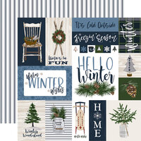 Carta Bella Paper - Welcome Winter Collection - 12 x 12 Double Sided Paper - Journaling Cards