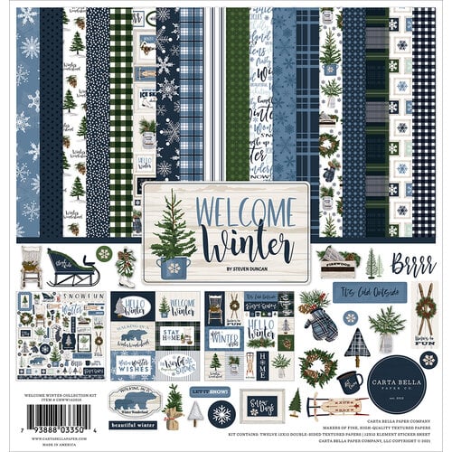 Carta Bella Paper - Welcome Winter Collection - 12 x 12 Collection Kit