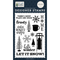 Carta Bella Paper - Welcome Winter Collection - Clear Photopolymer Stamps - Snow Place Like Home