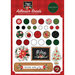 Carta Bella Paper - Happy Christmas Collection - Self Adhesive Decorative Brads