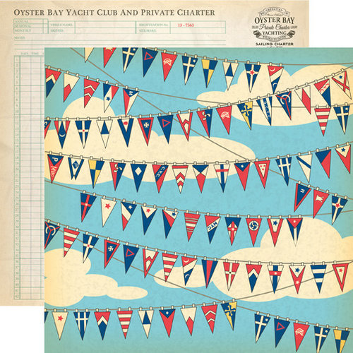 Carta Bella Paper - Yacht Club Collection - 12 x 12 Double Sided Paper - Nautical Flags