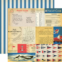 Carta Bella Paper - Yacht Club Collection - 12 x 12 Double Sided Paper - Yacht Cards