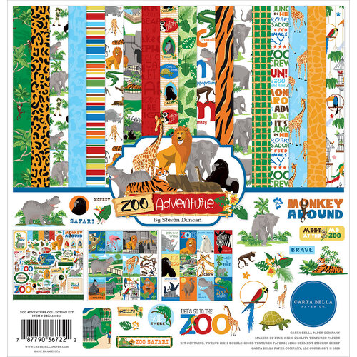 Carta Bella Paper - Zoo Adventure Collection - 12 x 12 Collection Kit