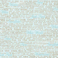 Carolee's Creations - Patterned Paper - Winter Collection - Teal Snow Words, CLEARANCE