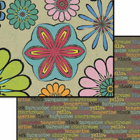 Carolee's Creations - Patterned Paper - Doublesided - Flea Market - Kaleidoscope, CLEARANCE