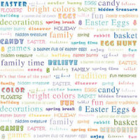 Carolee's Creations - Adornit - Easter Collection - 12 x 12 Paper - Easter Words, CLEARANCE