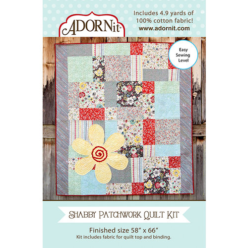 Carolee's Creations - Adornit - Fabric Box Kit - Shabby Patchwork Quilt