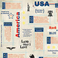 Carolee's Creations - Adornit - All American Collection - 12x12 Paper - All American Words, CLEARANCE