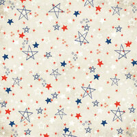 Carolee's Creations - Adornit - All American Collection - 12x12 Paper - Patriotic Stars, CLEARANCE