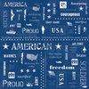 Carolee's Creations - Adornit - All American Collection - 12x12 Paper - Armed Forces Words, CLEARANCE