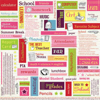 Carolee's Creations Adornit - School Days Collection - Paper - School Words Girl