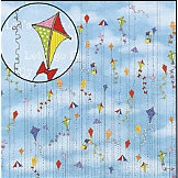 Carolee's Creations Adornit - Springtime Moments Collection - 12x12 Paper - Flying Kites