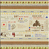 Carolee's Creations Adornit - Dirt Track Collection - 12x12 Paper - Four Wheeler Stripe, CLEARANCE