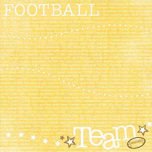 Carolee's Creations - Adornit - Football Collection - 12 x 12 Paper - Team Up
