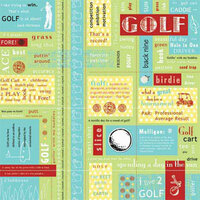 Carolee's Creations - Adornit - Golf Collection - 12 x 12 Paper - Golf Block