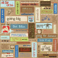 Carolee's Creations - Adornit - Dirt Biking Collection - 12 x 12 Paper - Motocross Block