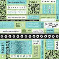 Carolee's Creations - Adornit - Soccer Collection - 12x12 Paper - Soccer Block