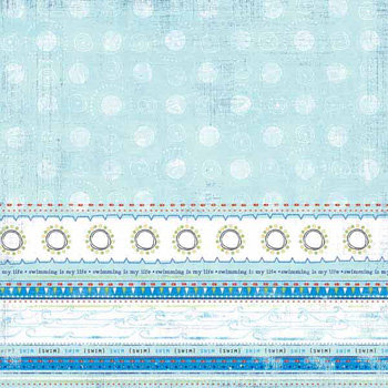Carolee's Creations - Adornit - Swimming Collection - 12 x 12 Paper - Water Ways