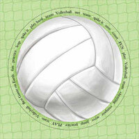 Carolee's Creations - Adornit - Volleyball Collection - 12x12 Paper - Jumbo Volleyball, CLEARANCE