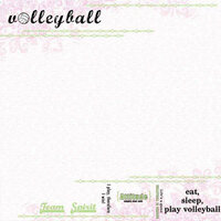 Carolee's Creations - Adornit - Volleyball Collection - 12x12 Paper - Volleyball Play