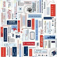 Carolee's Creations - Adornit - All American Collection - 12x12 Paper - Liberty Block, CLEARANCE