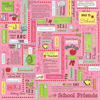 Carolee's Creations Adornit - School Academy Collection - 12 x 12 Paper - Girl Academy, CLEARANCE