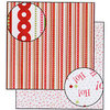 Carolee's Creations - Adornit - Holly Jolly Collection - 12 x 12 Double Sided Paper - Santa Scallop, CLEARANCE