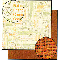 Carolee's Creations Adornit - Autumn Breeze Collection - 12 x 12 Double Sided Paper - Words of Thanks, CLEARANCE