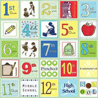 Carolee's Creations Adornit - School Academy Collection - 12 x 12 Paper - Academic Squares