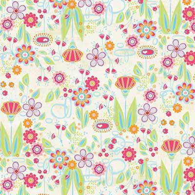 Carolee's Creations - Adornit - Nancy Jane Collection - 12 x 12 Paper - Nancy's Flower Patch, CLEARANCE