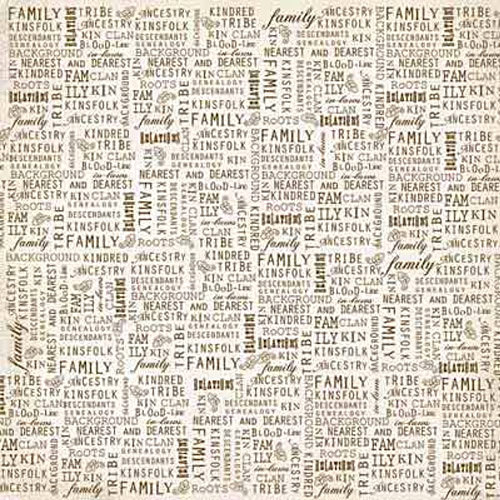 Carolee's Creations - Adornit - Family Hertiage Collection - 12 x 12 Paper - Heritage Definitions, CLEARANCE