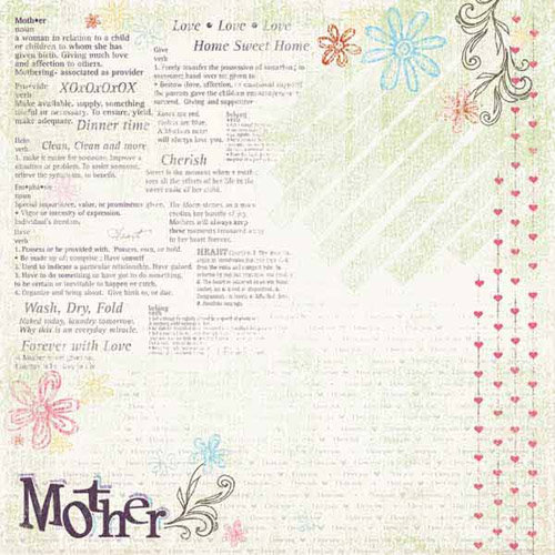 Carolee's Creations - Adornit - Family Hertiage Collection - 12 x 12 Paper - Mother's Love