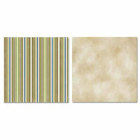 Carolee's Creations - Adornit - Four Wheeler Collection - 12 x 12 Double Sided Paper - Tiny Stripe