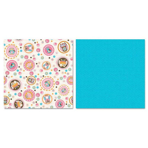 Carolee's Creations - Adornit - Pink Hoot Collection - 12 x 12 Double Sided Paper - Pink Owl Dots