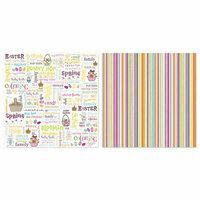 Carolee's Creations - Adornit - Easter Collection - 12 x 12 Double Sided Paper - Easter Word Play