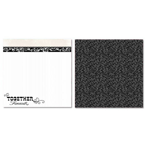 Carolee's Creations - Adornit - Wedding Collection - 12 x 12 Double Sided Paper - Together Forever