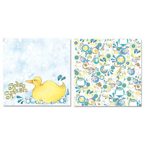 Carolee's Creations - Adornit - Tub Time Collection - 12 x 12 Double Sided Paper - Splish Splash