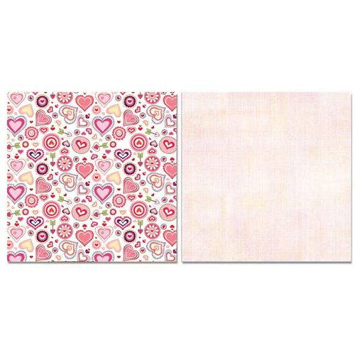 Carolee's Creations - Adornit - Happy Hearts Collection - 12 x 12 Double Sided Paper - Happy Hearts