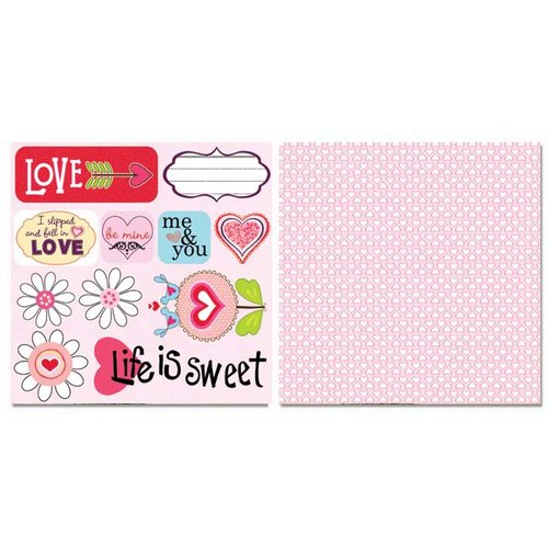 Carolee's Creations - Adornit - Happy Hearts Collection - 12 x 12 Double Sided Paper - Love Cut Apart
