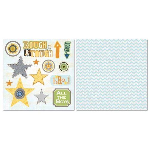 Carolee's Creations - Adornit - Brother Collection - 12 x 12 Double Sided Paper - Rough and Tough