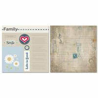Carolee's Creations - Adornit - Daisy Dew Collection - 12 x 12 Double Sided Paper - Messages Cut Apart