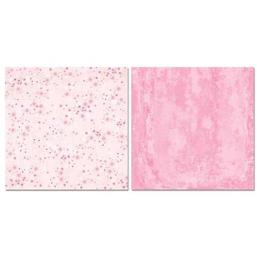 Carolee's Creations - Adornit - Baby Girl Collection - 12 x 12 Double Sided Paper - Itsy Bitsy Flowers