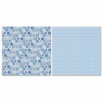 Carolee's Creations - Adornit - Baby Boy Collection - 12 x 12 Double Sided Paper - Bullseye Dots